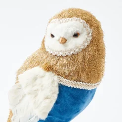 Mrs. Alice Ophelia Blue & Gold Owl (Pair)< Autumn Decorations