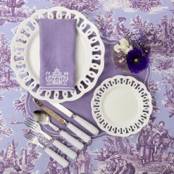 Mrs. Alice Pagoda Lilac Linen Napkins (Set of 4)< Napkins