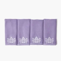 Mrs. Alice Pagoda Lilac Linen Napkins (Set of 4)< Napkins