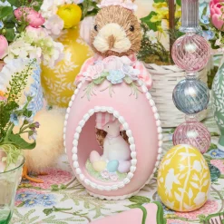 Mrs. Alice Pastel Bunny in Egg (Set of 3)< Spring Decorations