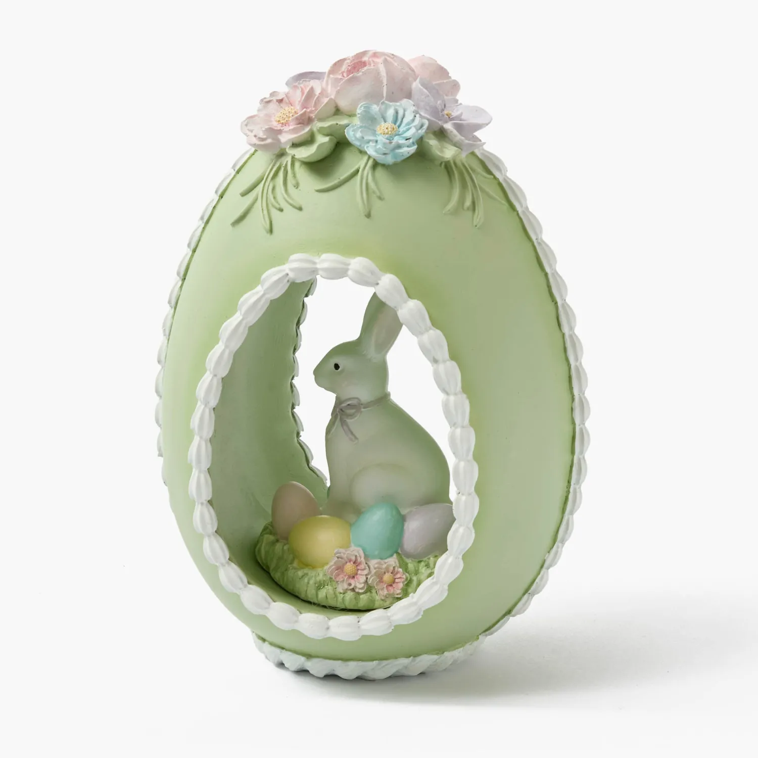 Mrs. Alice Pastel Bunny in Egg (Set of 3)< Spring Decorations