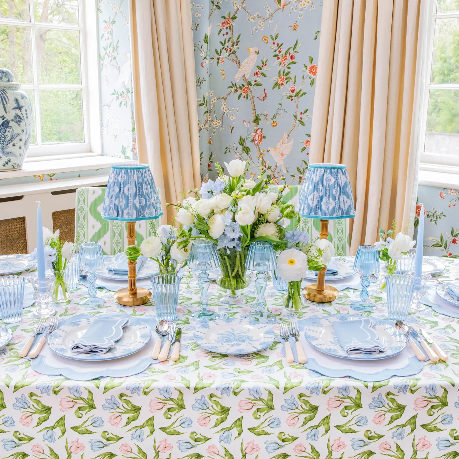 Mrs. Alice Pastel Tulip Tablecloth< Tablecloths