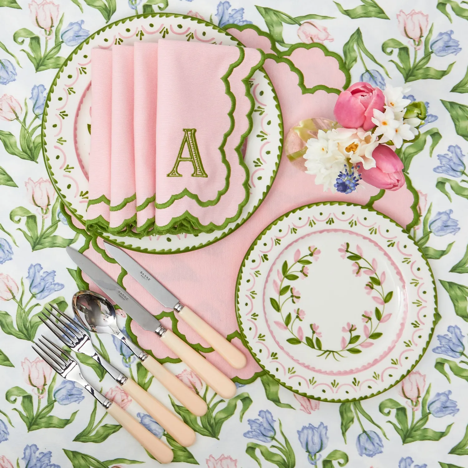 Mrs. Alice Pastel Tulip Tablecloth< Tablecloths