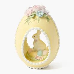 Mrs. Alice Pastel Yellow Bunny in Egg< Spring Decorations
