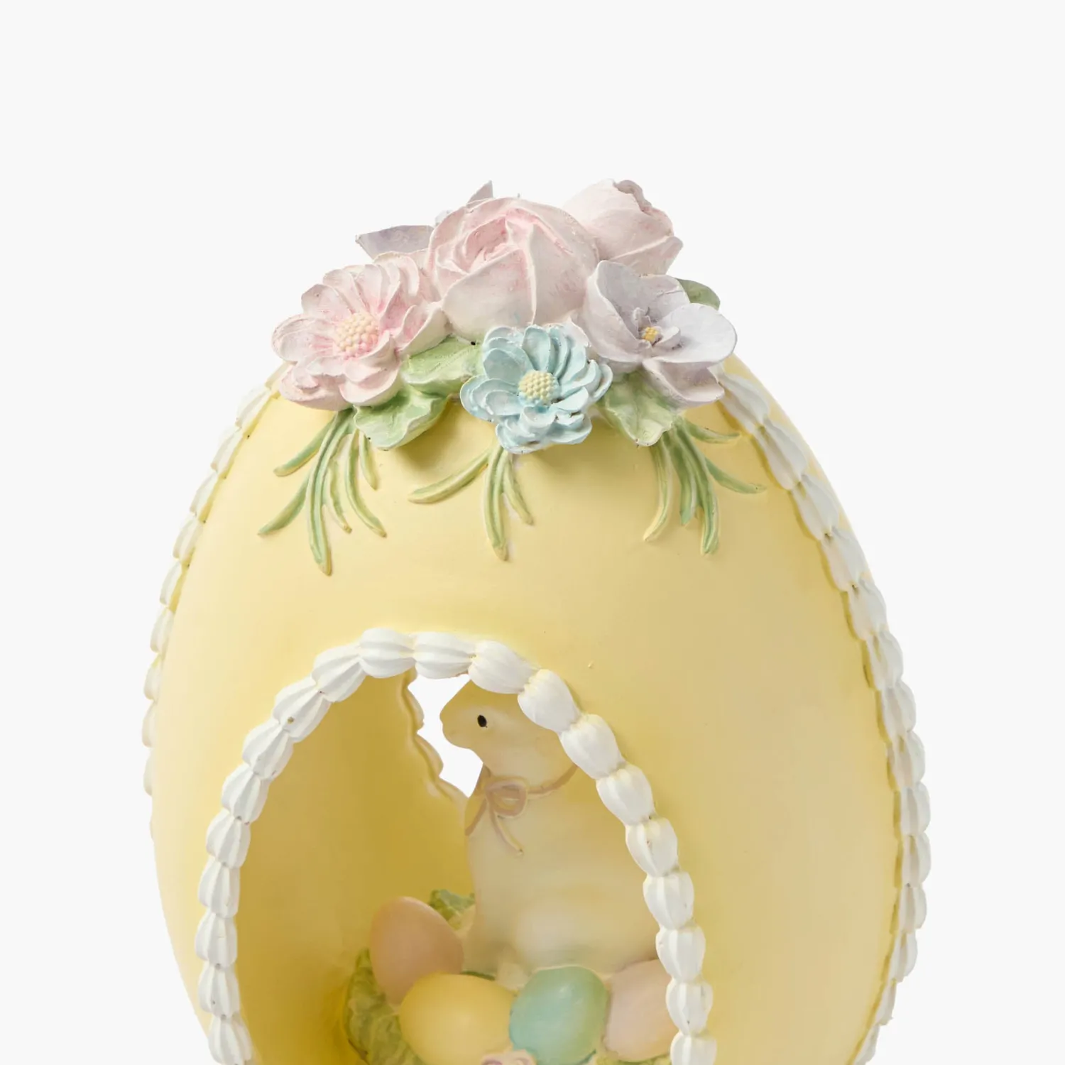 Mrs. Alice Pastel Yellow Bunny in Egg< Spring Decorations