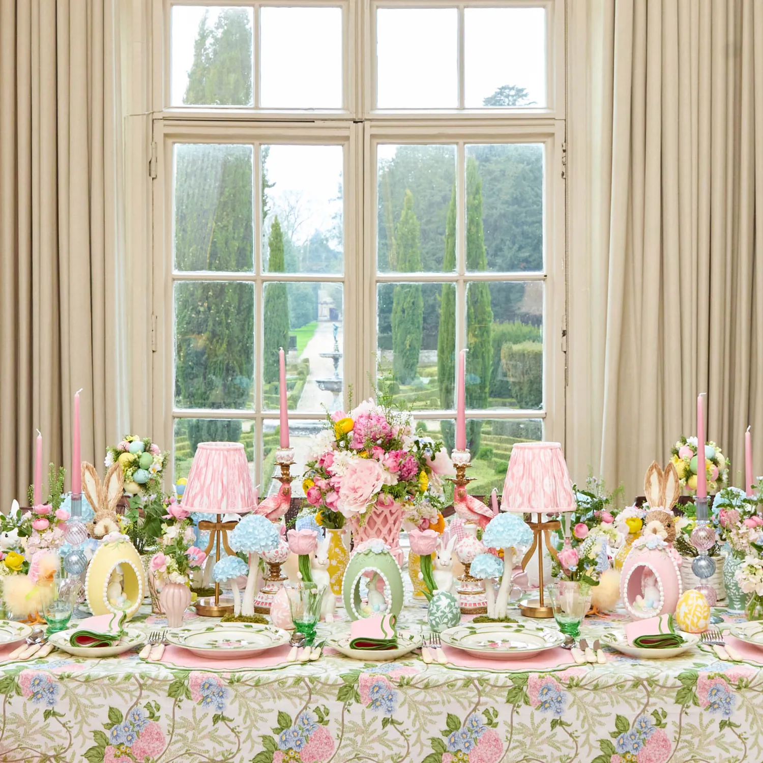 Mrs. Alice Pastel Yellow Bunny in Egg< Spring Decorations