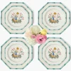 Mrs. Alice Patricia Blue Bamboo Dinner & Starter Plates (Set of 8)< Summer Crockery | Crockery Sets