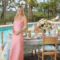 Mrs. Alice Patricia Blue Bamboo Dinner & Starter Plates (Set of 8)< Summer Crockery | Crockery Sets