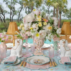 Mrs. Alice Patricia Blue Bamboo Dinner & Starter Plates (Set of 8)< Summer Crockery | Crockery Sets