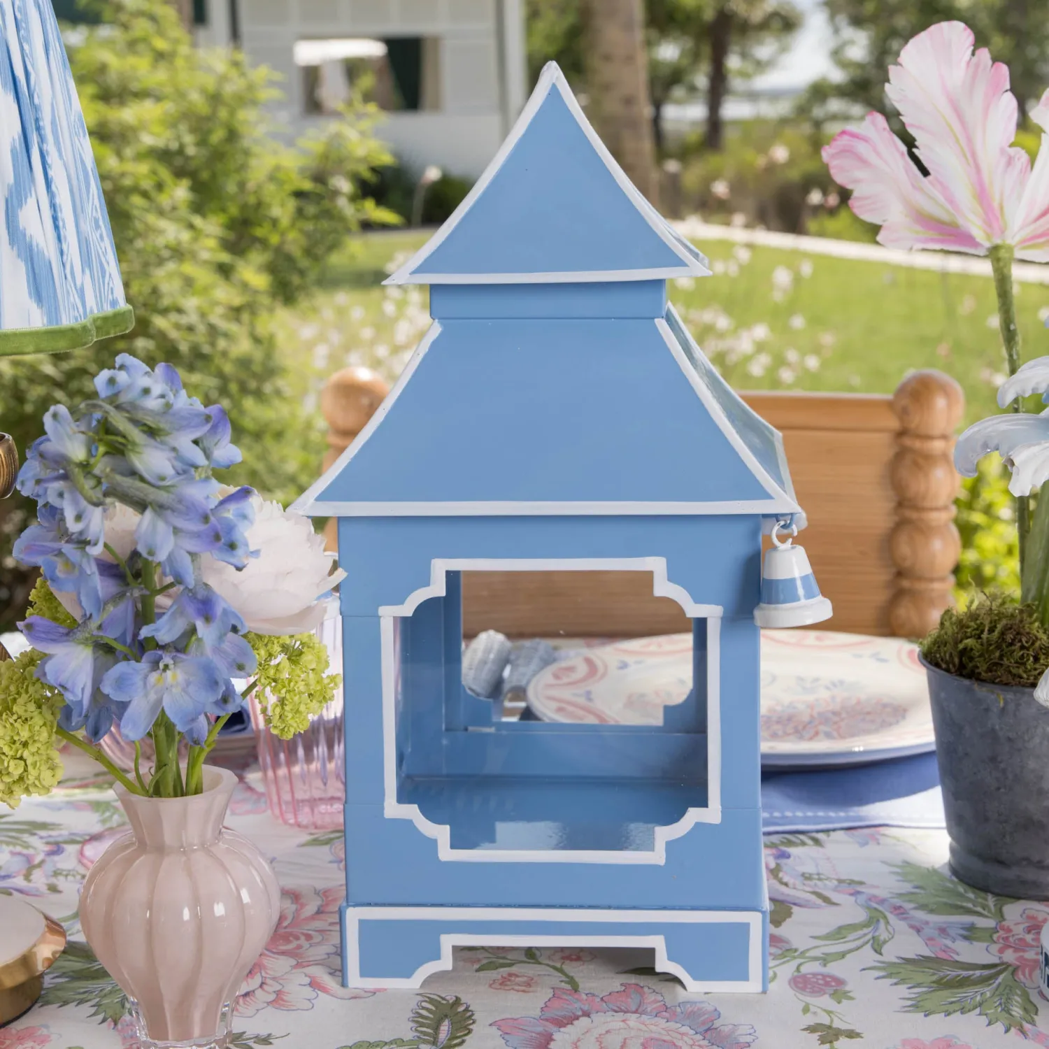 Mrs. Alice Periwinkle Pagoda Lantern< Spring Decorations | Pagodas & Lanterns
