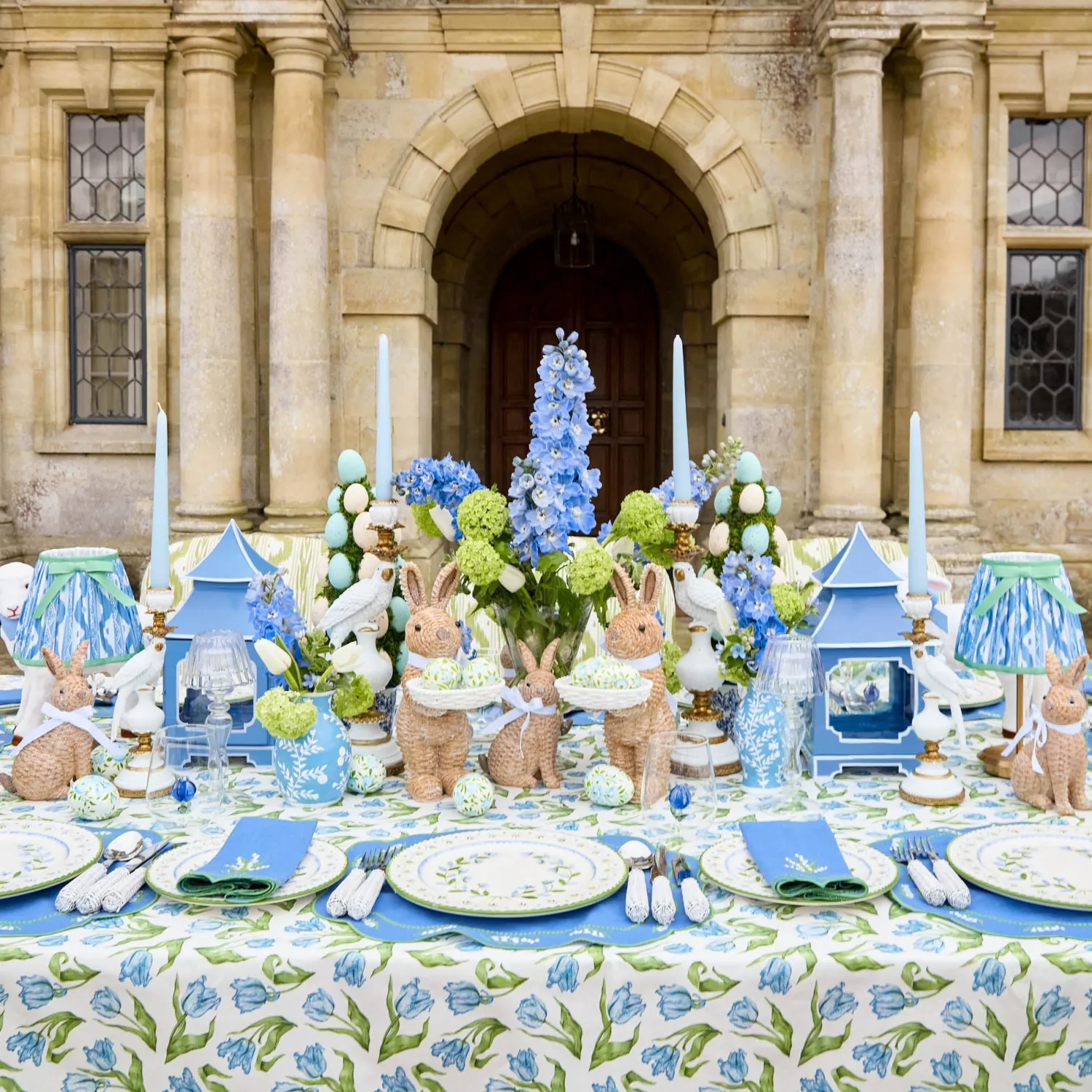 Mrs. Alice Periwinkle Pagoda Lantern< Spring Decorations | Pagodas & Lanterns