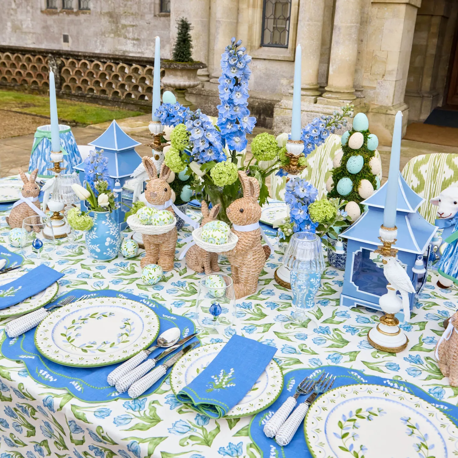 Mrs. Alice Periwinkle Pagoda Lantern< Spring Decorations | Pagodas & Lanterns