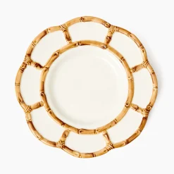 Mrs. Alice Petal Bamboo Ceramic Dinner & Starter Plates (Set of 8)< Summer Crockery | Crockery Sets