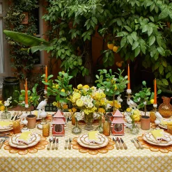 Mrs. Alice Petal Bamboo Ceramic Dinner & Starter Plates (Set of 8)< Summer Crockery | Crockery Sets