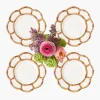 Mrs. Alice Petal Bamboo Starter Plate (Set of 4)< Summer Crockery | Starter Plates
