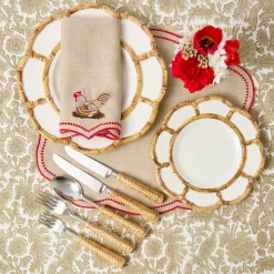 Mrs. Alice Petal Bamboo Starter Plate (Set of 4)< Summer Crockery | Starter Plates