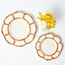 Mrs. Alice Petal Bamboo Starter Plate (Set of 4)< Summer Crockery | Starter Plates