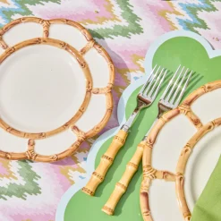 Mrs. Alice Petal Bamboo Starter Plate (Set of 4)< Summer Crockery | Starter Plates
