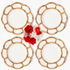 Mrs. Alice Petal Bamboo Starter Plate (Set of 4)< Summer Crockery | Starter Plates