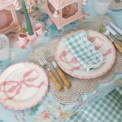 Mrs. Alice Petal Pink Ceramic Bow Candle Holder (Pair)< Summer Candleware | Candle Holders