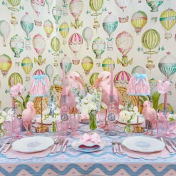 Mrs. Alice Pink & Blue Ikat Bow Lampshade (18cm)< Lampshades