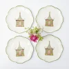 Mrs. Alice Pink & Green Pagoda Dinner Plates (Set of 4)< Dinner Plates | Crockery Sets
