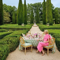 Mrs. Alice Pink & Green Pagoda Dinner Plates (Set of 4)< Dinner Plates | Crockery Sets