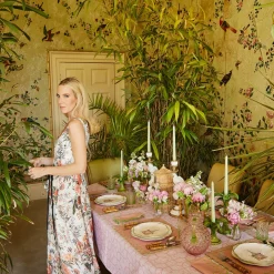 Mrs. Alice Pink & Green Pagoda Starter Plate (Set of 4)< Starter Plates | Crockery Sets