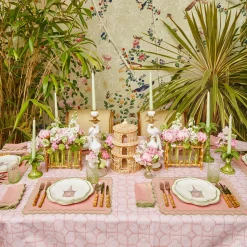 Mrs. Alice Pink & Green Pagoda Starter Plate (Set of 4)< Starter Plates | Crockery Sets