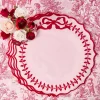 Mrs. Alice Pink & Red Bow Laurel Placemats (Set of 4)< Placemats