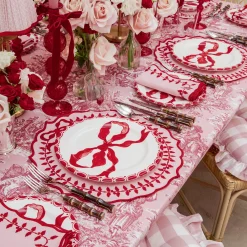 Mrs. Alice Pink & Red Bow Laurel Placemats (Set of 4)< Placemats