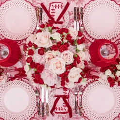 Mrs. Alice Pink Basketweave Dinner & Starter Plates (Set of 8)< Summer Crockery | Crockery Sets