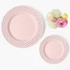 Mrs. Alice Pink Basketweave Starter Plate< Summer Crockery | Starter Plates