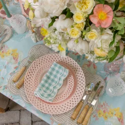 Mrs. Alice Pink Basketweave Starter Plate (Set of 4)< Summer Crockery | Starter Plates