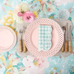 Mrs. Alice Pink Basketweave Starter Plate< Summer Crockery | Starter Plates