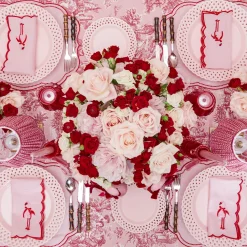 Mrs. Alice Pink Basketweave Starter Plate< Summer Crockery | Starter Plates