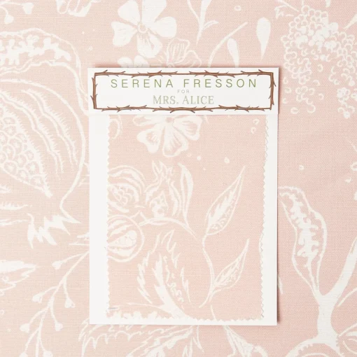 Mrs. Alice Pink Chelsea Square Fabric< Serena Fresson Fabrics