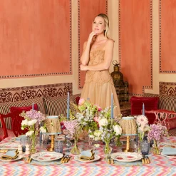 Mrs. Alice Pink Flowers Dinner & Starter Plates (Set of 8)< Summer Crockery | Crockery Sets