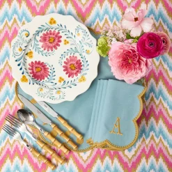 Mrs. Alice Pink Flowers Dinner & Starter Plates (Set of 8)< Summer Crockery | Crockery Sets