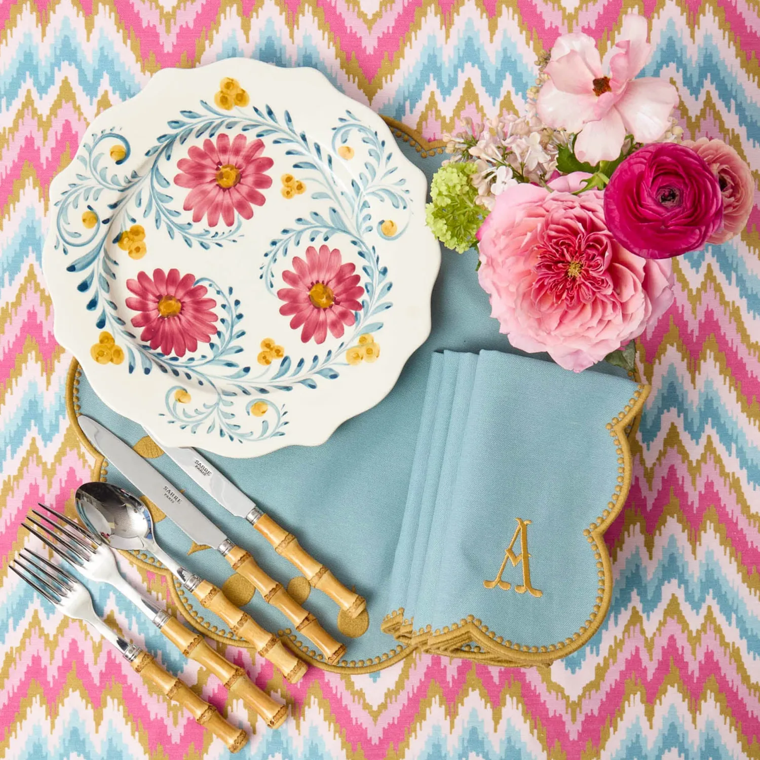 Mrs. Alice Pink Flowers Dinner & Starter Plates (Set of 8)< Summer Crockery | Crockery Sets