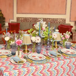 Mrs. Alice Pink Flowers Dinner & Starter Plates (Set of 8)< Summer Crockery | Crockery Sets