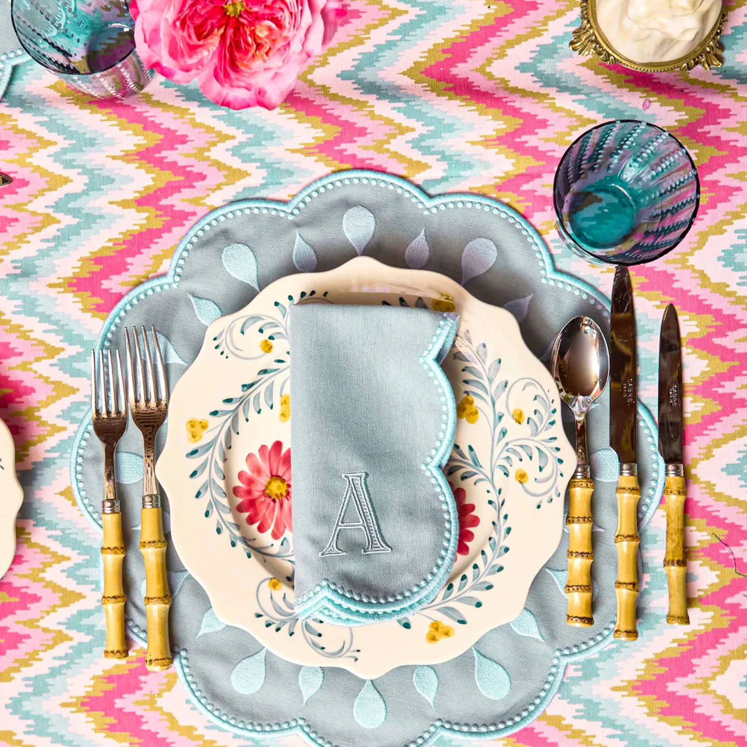 Mrs. Alice Pink Flowers Dinner & Starter Plates (Set of 8)< Summer Crockery | Crockery Sets