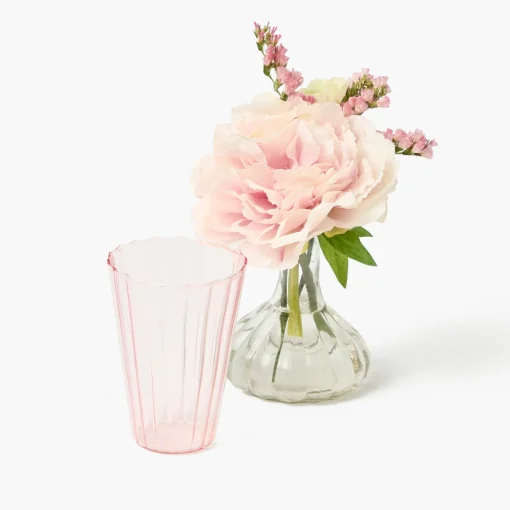 Mrs. Alice Pink Fluted Glassware (Set of 8)< Summer Glassware | Glasses