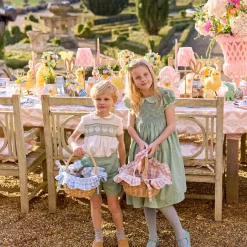 Mrs. Alice Pink Gingham Basket< Spring Decorations