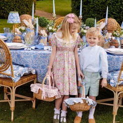 Mrs. Alice Pink Gingham Basket< Spring Decorations