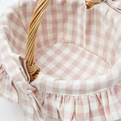 Mrs. Alice Pink Gingham Basket< Spring Decorations