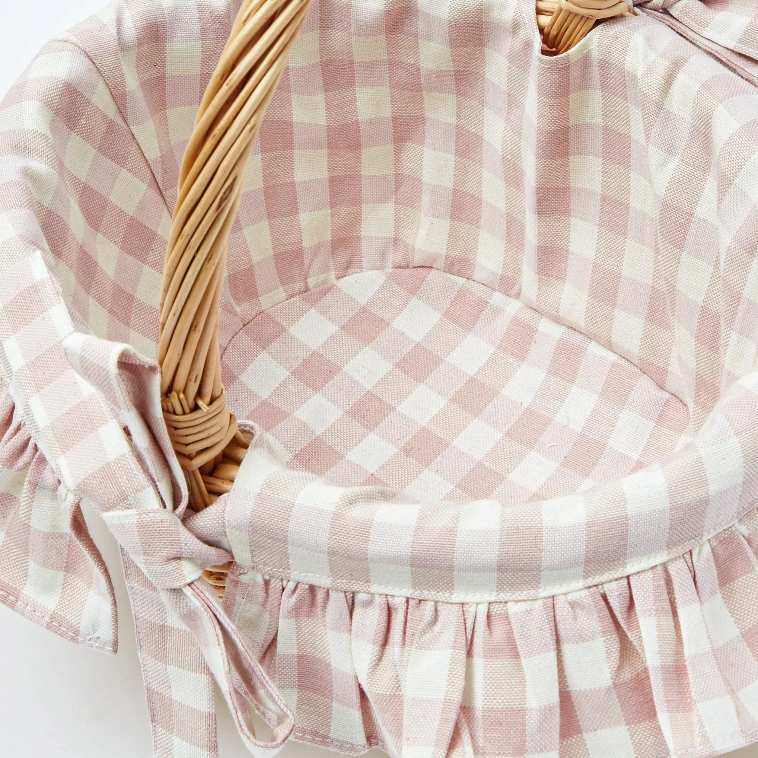 Mrs. Alice Pink Gingham Basket< Spring Decorations