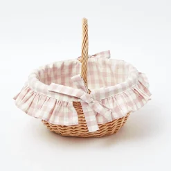 Mrs. Alice Pink Gingham Basket< Spring Decorations