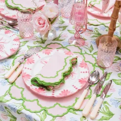 Mrs. Alice Pink Glass Lantern Tea Light Holder (Pair) - 18cm< Summer Candleware | Candle Holders