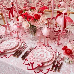 Mrs. Alice Pink Glass Lantern Tea Light Holder (Pair) - 18cm< Summer Candleware | Candle Holders